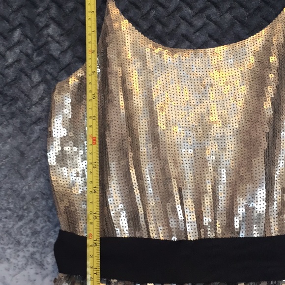 Express dress sequins gold bronze color - Picture 7 of 8